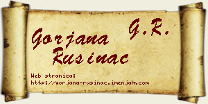 Gorjana Rusinac vizit kartica